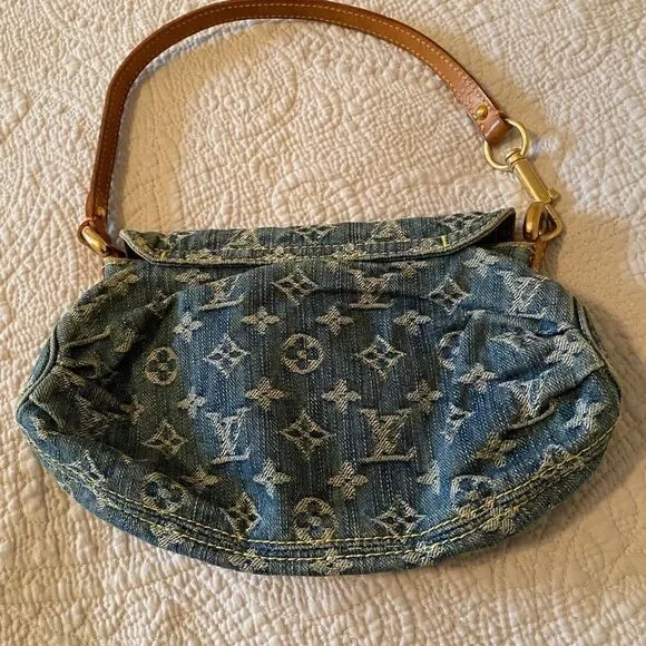 Louis Vuitton Mini Pleaty Monogram Denim Bag Mint - Picture 10 of 14